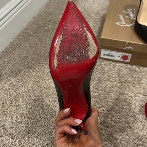 Beautiful black Louboutin heels. Pigalle Follies 100 Napa shiny - Picture 3 of 3